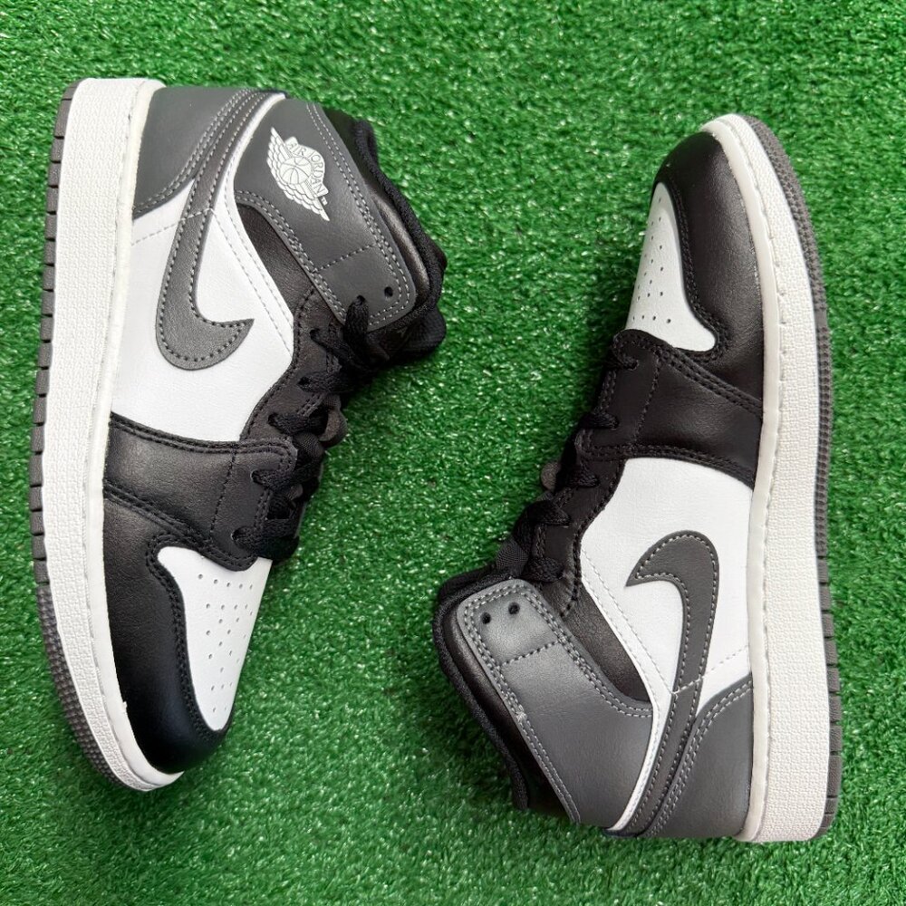 Nike Jordan 1 Mid Black White Iron Grey GS DQ8423-001 NEW Multi Sz - Picture 2 of 4
